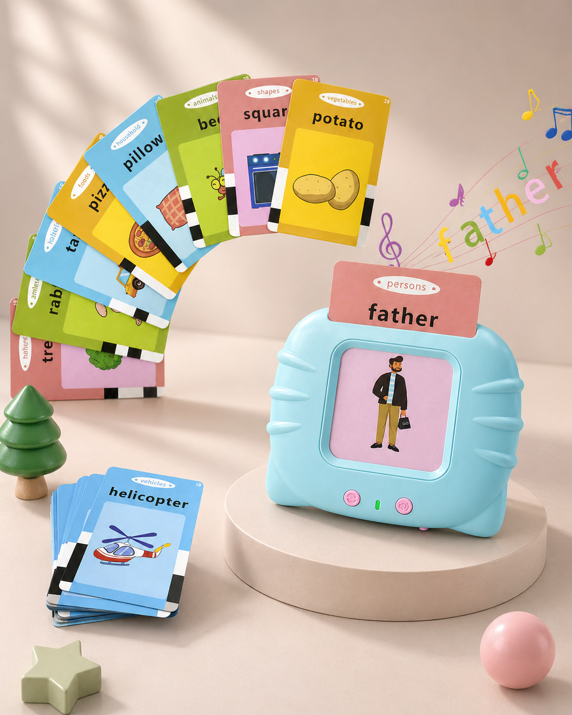 Audio English teacher (pink/blue)