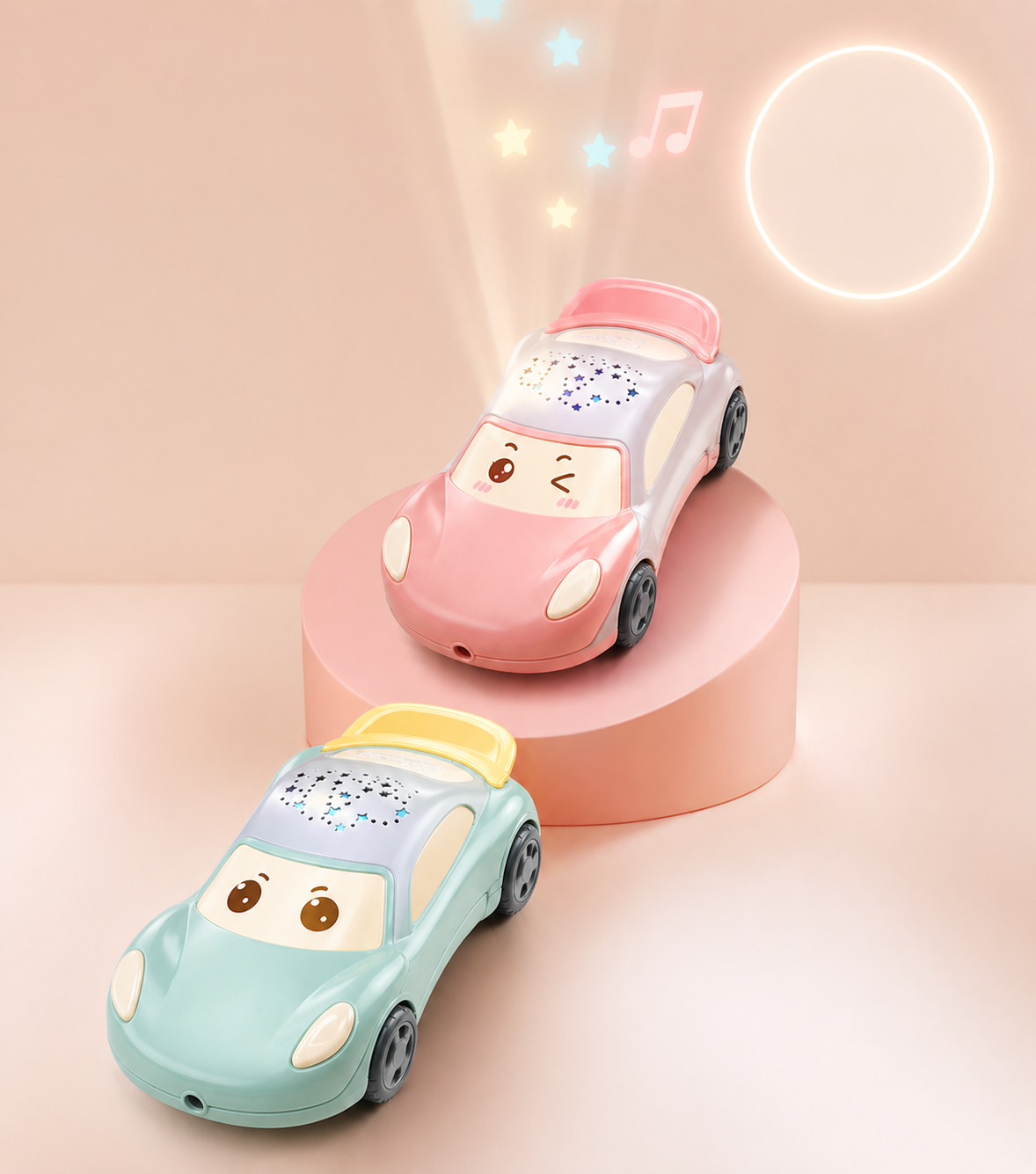 Multifunctional car for the youngest (pink-purple/green-blue)